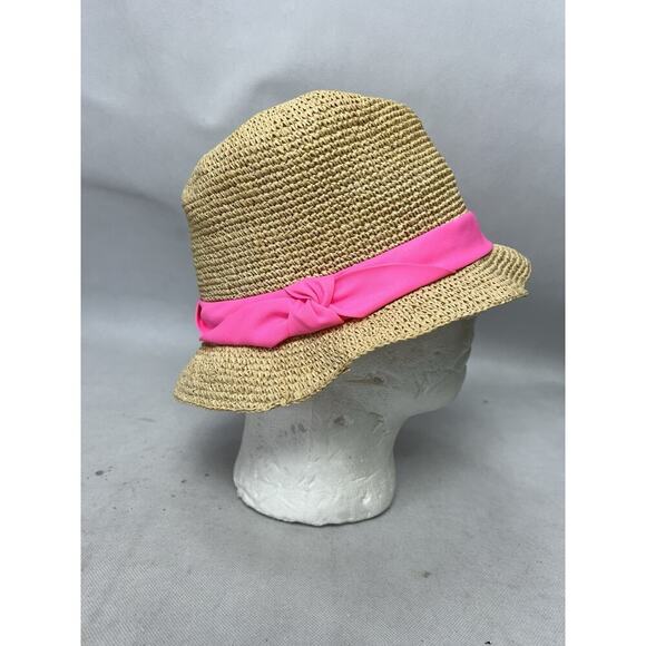 Lilly Pulitzer Tropical Bucket Hat Straw Summer Multi Pink OSFM - Picture 2 of 4